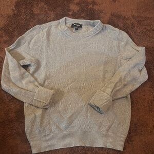 Express Men's Crewneck Sweater in Light Gray